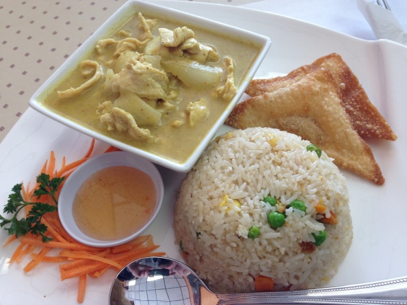 Yellow Chicken Curry with Fried Rice